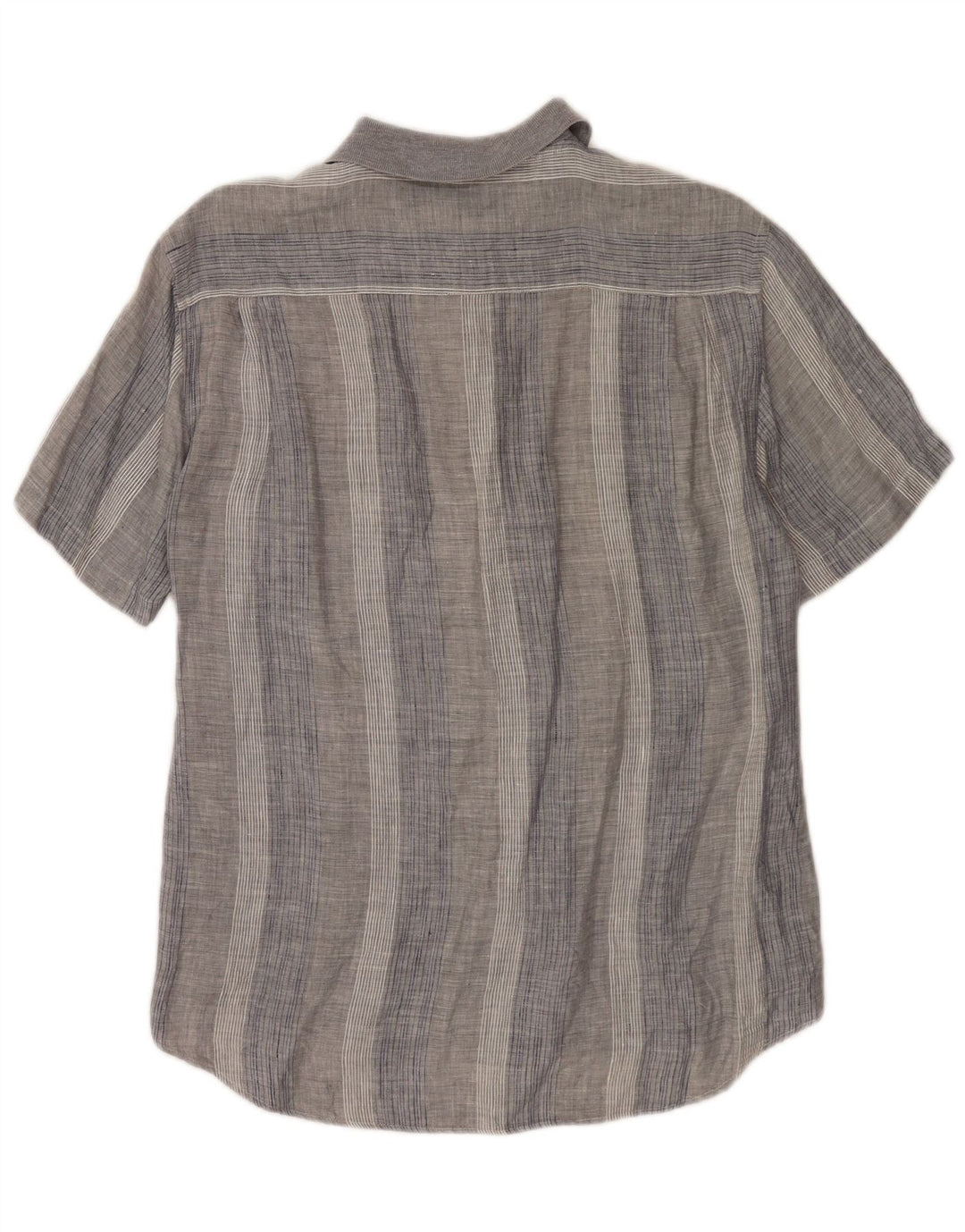 CLUB Chemise à Manches Courtes Homme Gris Moyen Rayé