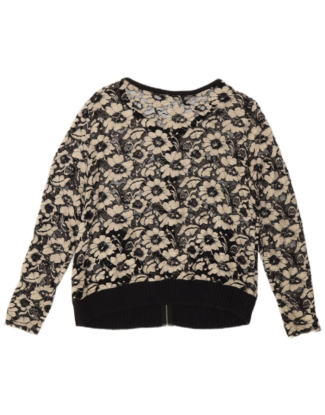 MINT VELVET Haut cardigan transparent pour femme UK 14 Viscose noire moyenne