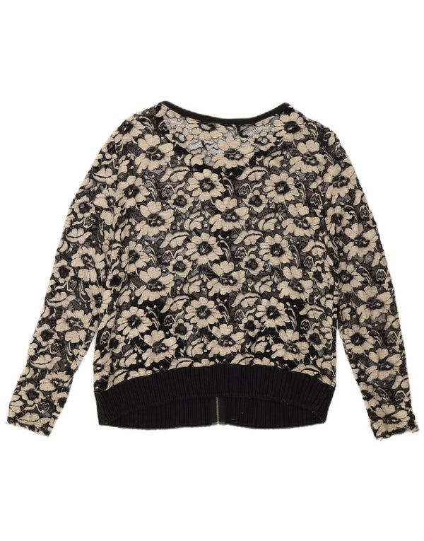 MINT VELVET Haut cardigan transparent pour femme UK 14 Viscose noire moyenne