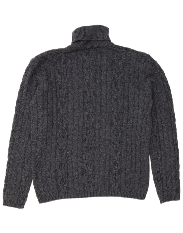 CALVIN KLEIN JEANS Pull surdimensionné à col roulé pour femme UK 18 XL Gris