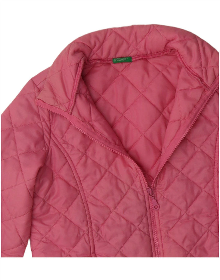 BENETTON Veste matelassée pour femme UK 8 Small Rose