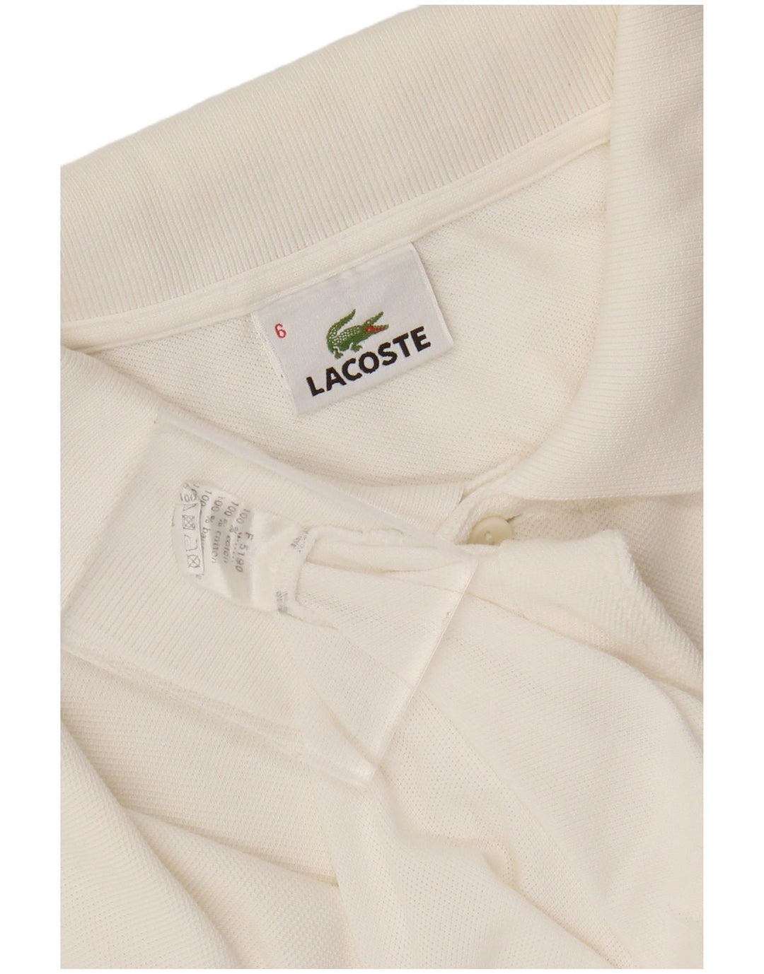 LACOSTE Polo Homme Taille 6 XL Coton Blanc