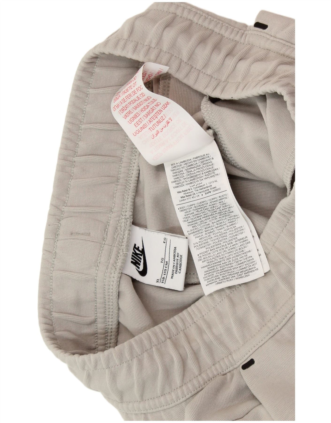 NIKE Pantalon de survêtement garçon Joggers 13-14 ans XL Gris Polyester