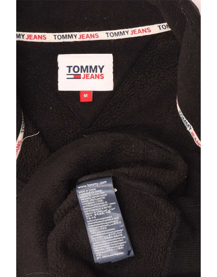 Tommy Hilfiger Pull polaire à col zippé pour homme Noir moyen Polyester