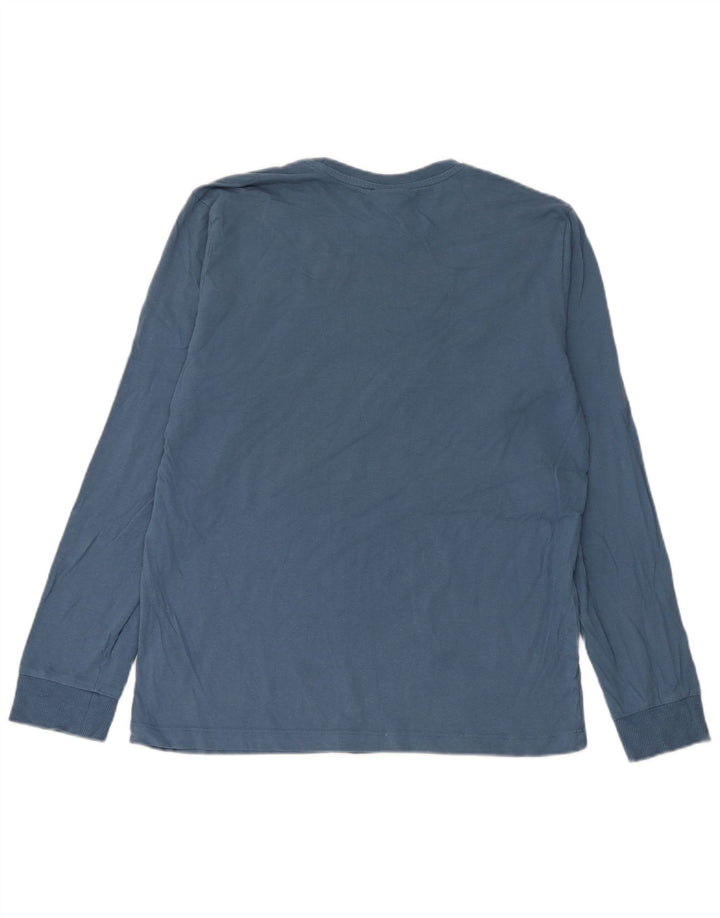 Kappa Haut graphique à manches longues pour homme en coton bleu moyen