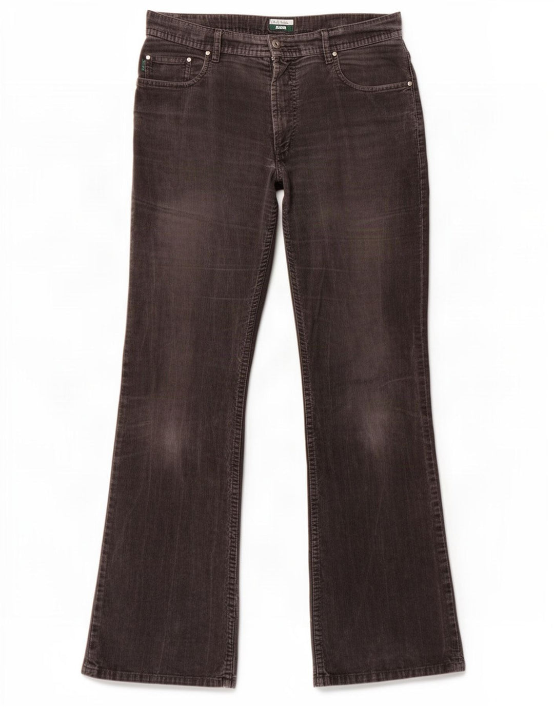 Paul Smith Pantalon bootcut en velours côtelé pour homme W32 L31 Gris Coton