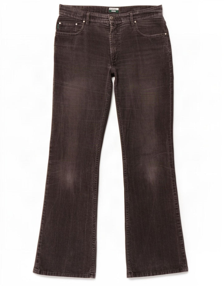 Paul Smith Pantalon bootcut en velours côtelé pour homme W32 L31 Gris Coton