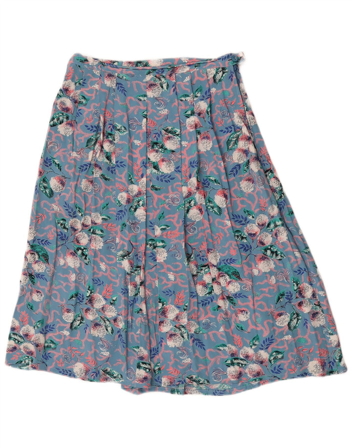 jupe plissée femme vintage W26 Petit Bleu Floral