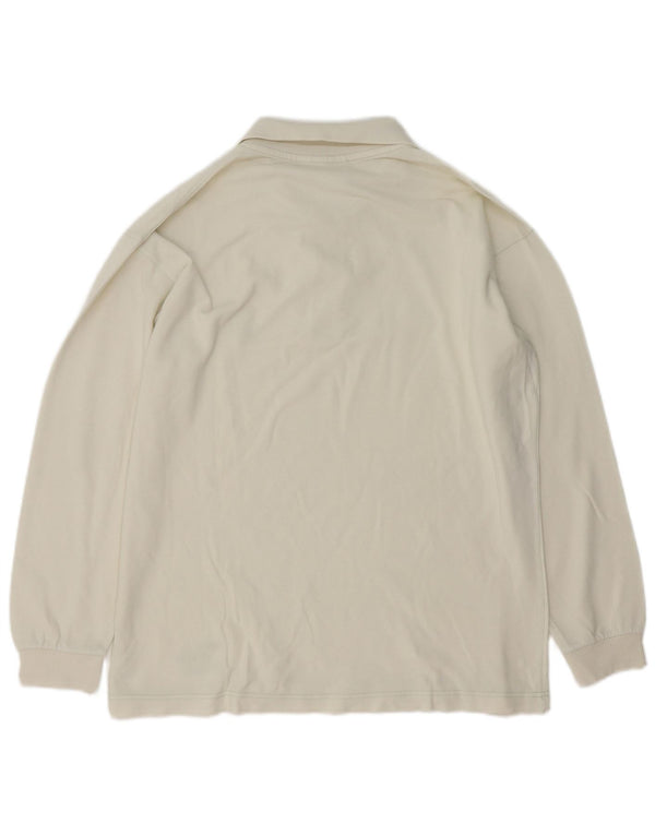 Trussardi Polo À Manches Longues Grand Blanc Coton Homme