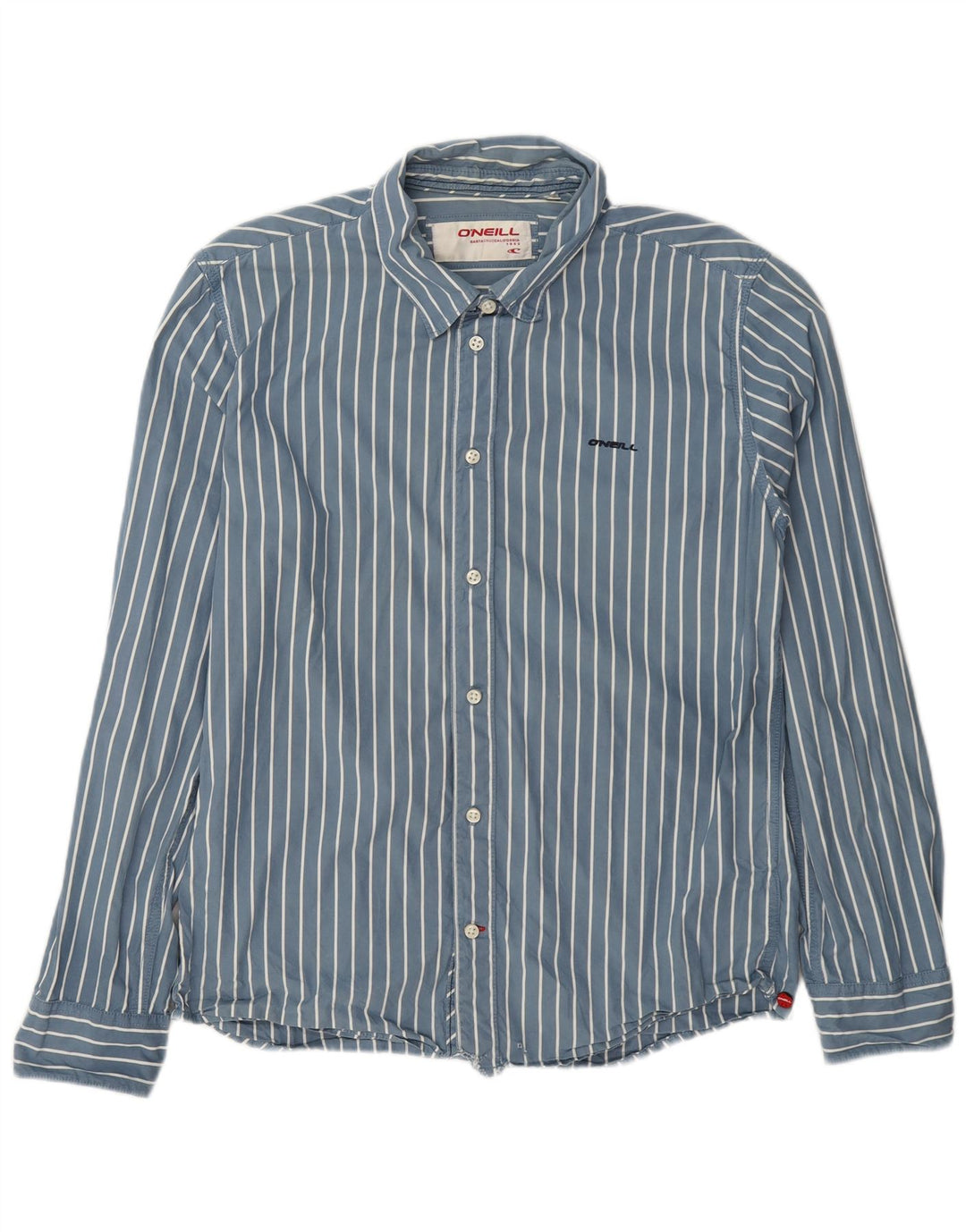 Chemise homme O'Neill en coton à fines rayures bleu moyen
