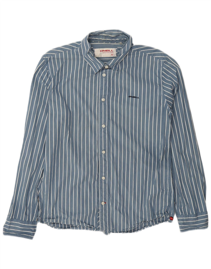 Chemise homme O'Neill en coton à fines rayures bleu moyen