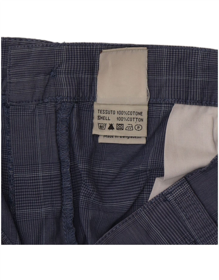 Blue Side Short Cargo Homme IT 52 XL W36 Coton à Carreaux Bleu