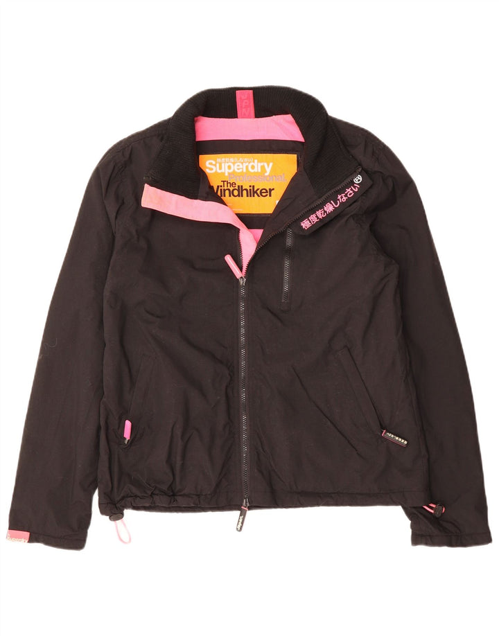SUPERDRY Veste coupe-vent The Windhiker pour femme UK 16 Large Noir