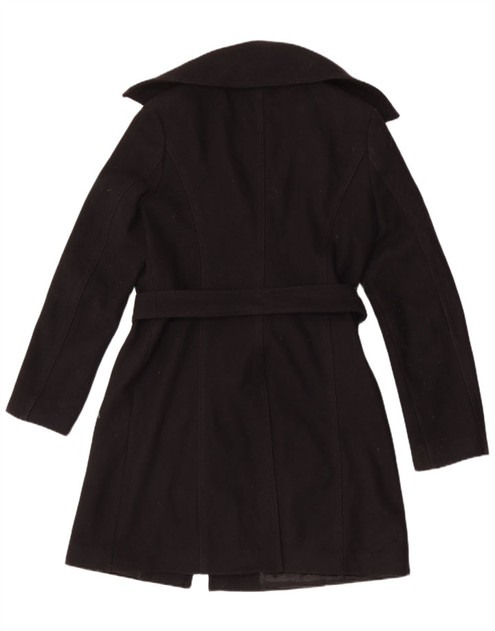 Benetton Pardessus Femme UK 44 Laine Noir Moyen