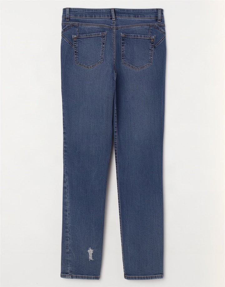 Jean droit White Stuff pour femme UK 12 Medium W30 L30 Bleu Coton