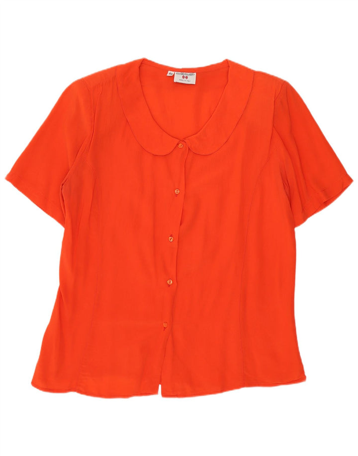 Mazzonetto Chemisier à manches courtes pour femme IT 44 Orange moyen
