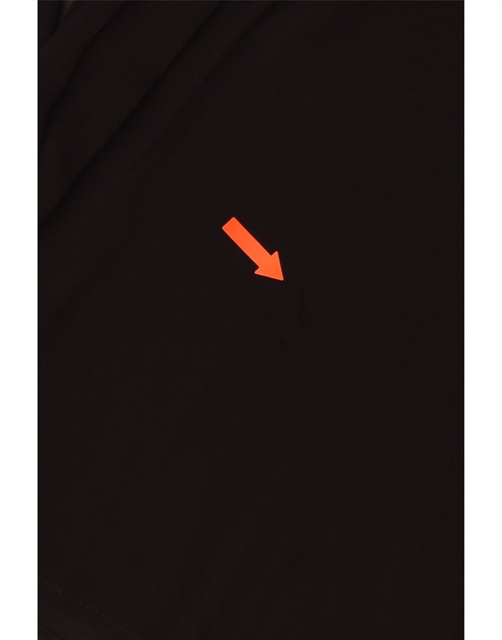 ZARA Femme Chemisier à manches longues Top UK 14 Large Noir Polyester