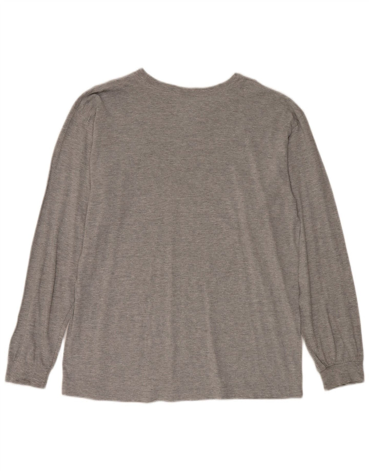 Adidas Haut graphique à manches longues pour hommes, grand coton gris