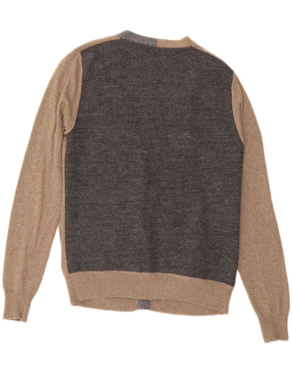 HARMONT & BLAINE Pull cardigan pour femme UK 10 Petit colorblock marron