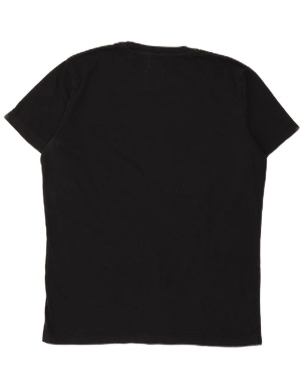 Diesel T-Shirt Graphique Homme Noir Moyen Coton