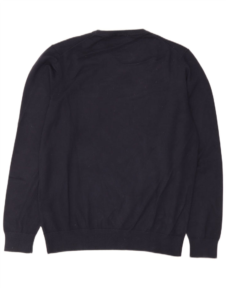 Rifle Pull col rond homme XL bleu marine viscose