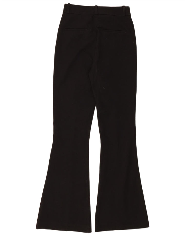 REISS Pantalon décontracté évasé taille haute pour femme UK 6 XS W25 L32 Noir