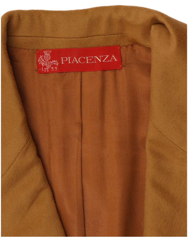 PIACENZA Veste blazer à 3 boutons pour femme UK 16 Large Marron
