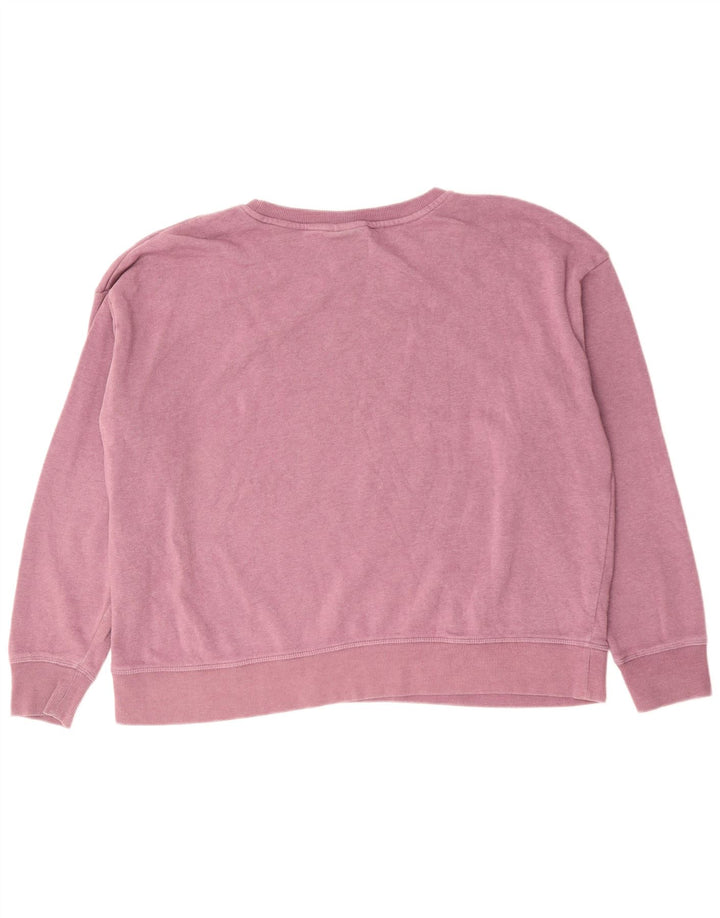 Reebok Sweat-shirt surdimensionné graphique pour femme UK 20 2XL Violet Coton