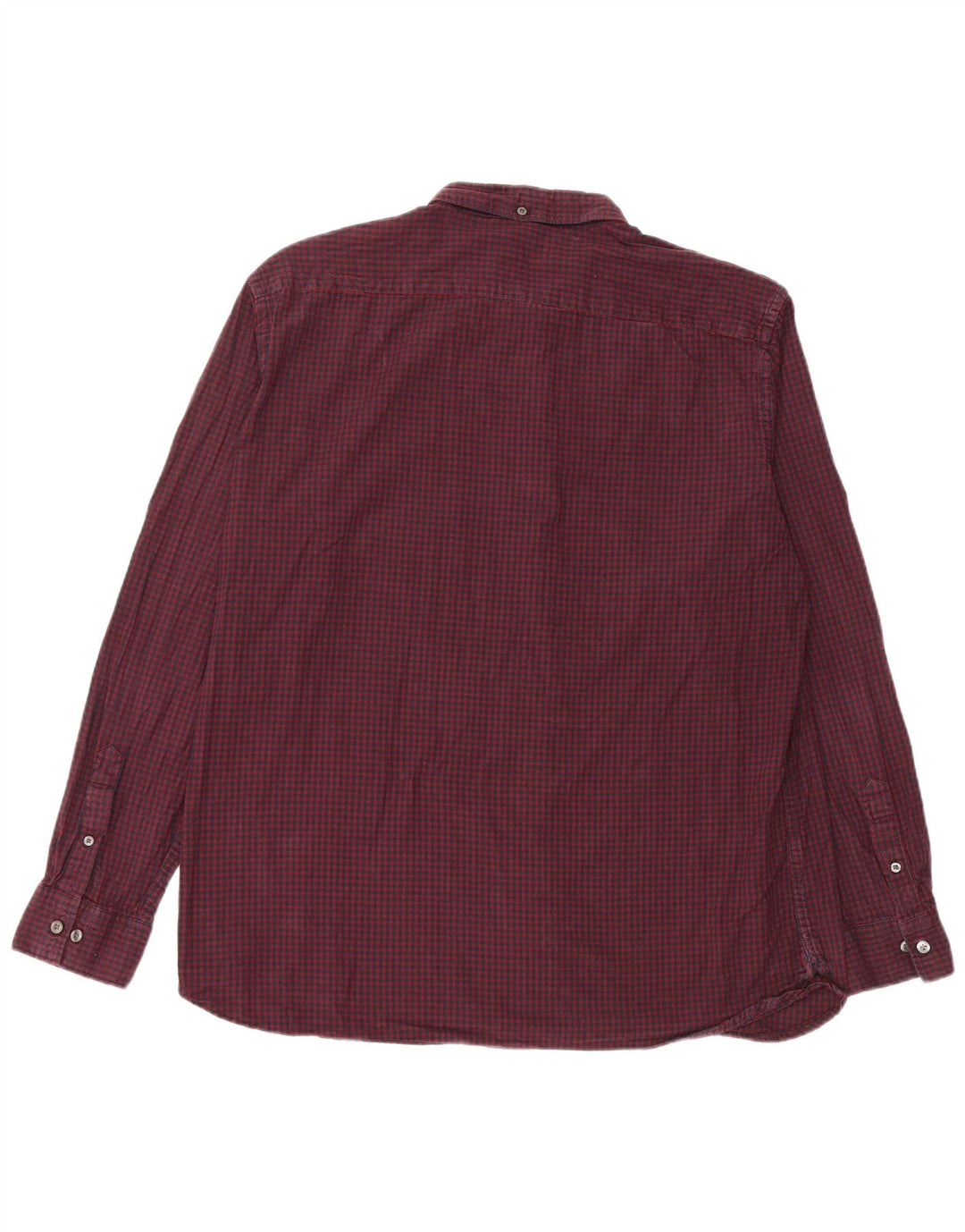 FRENCH CONNECTION Chemise en Flanelle Homme 2XL Carreaux Bordeaux