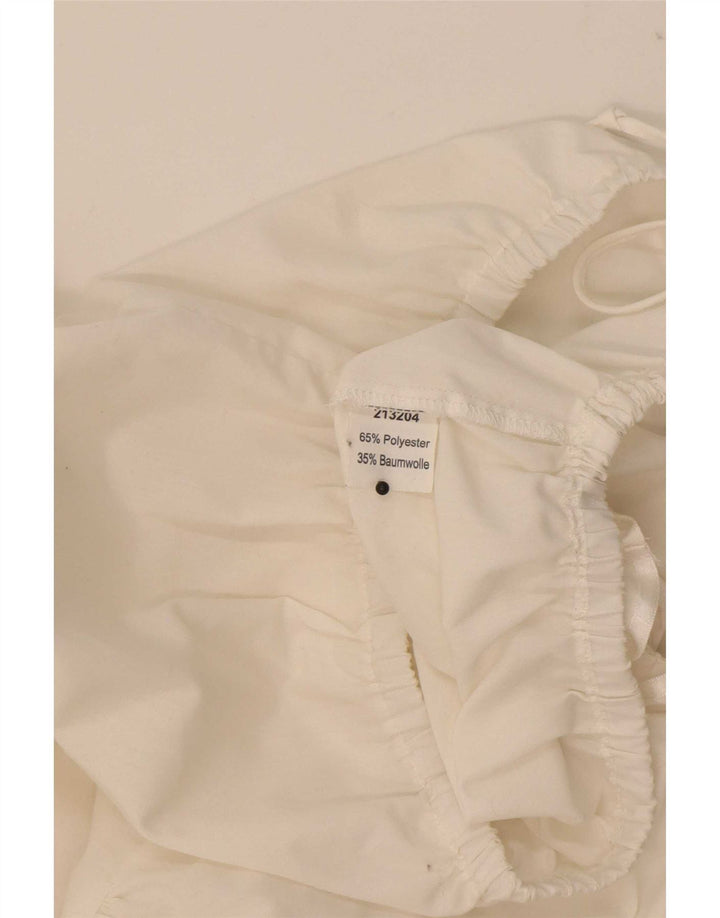 STOIBER Femmes Trachten Crop Top EU 36 Petit Blanc Polyester