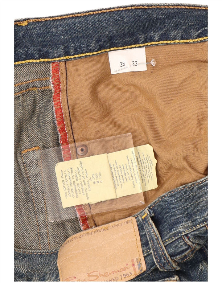 BEN SHERMAN Jean droit homme W36 L32 bleu coton