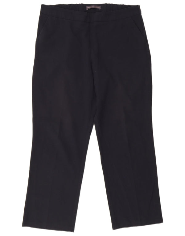 Marks & Spencer Pantalon décontracté pour femme UK 14 Large W34 L27 Bleu marine