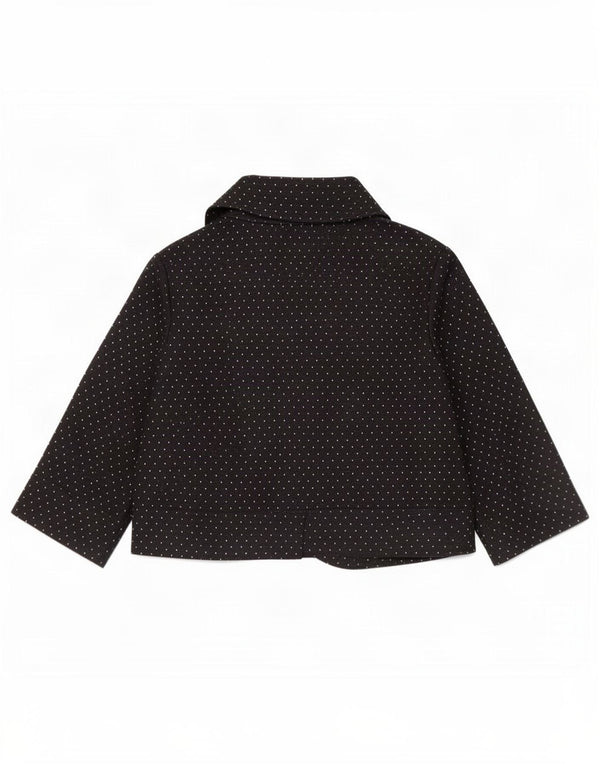 Minuet Veste boléro à manches 3/4 pour femme UK 16 Grand acrylique à pois noirs