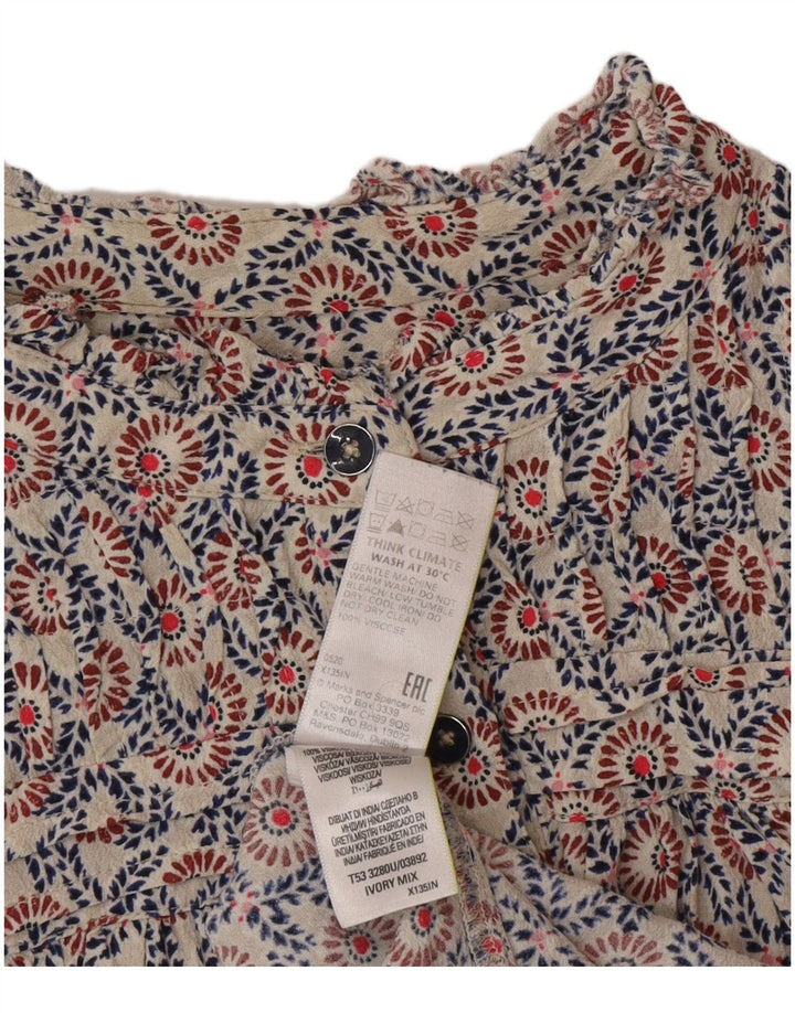 Marks & Spencer Robe à volants pour femme UK 16 Large Bohème multicolore