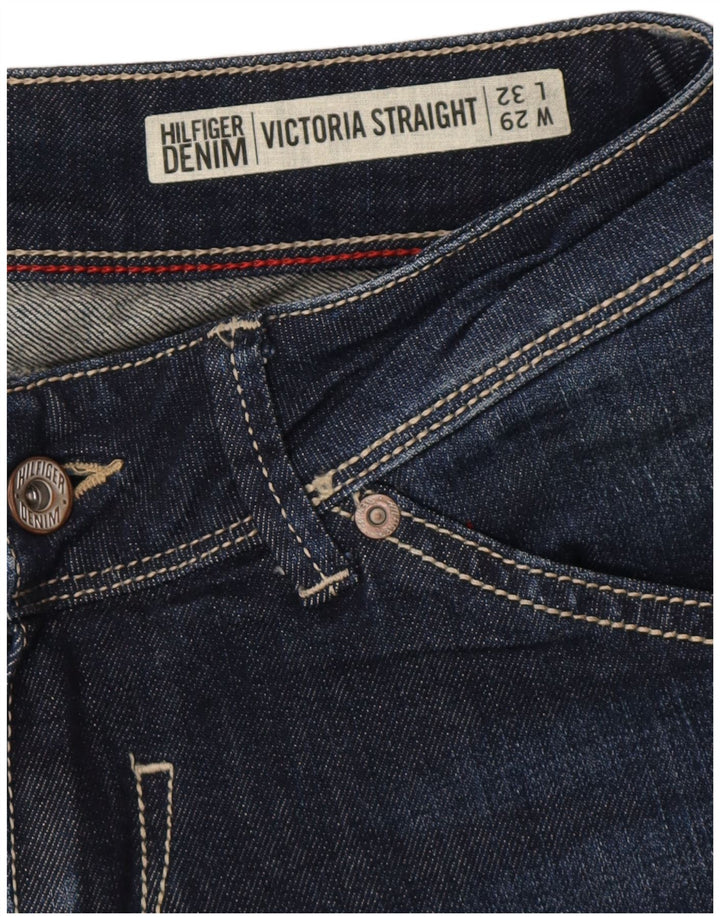 TOMMY HILFIGER Jean Droit Victoria Femme W29 L32 Bleu Coton