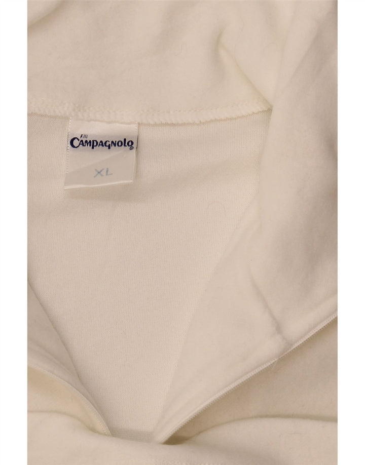 Campagnolo Sweat-shirt à col zippé pour homme XL Blanc Polyester