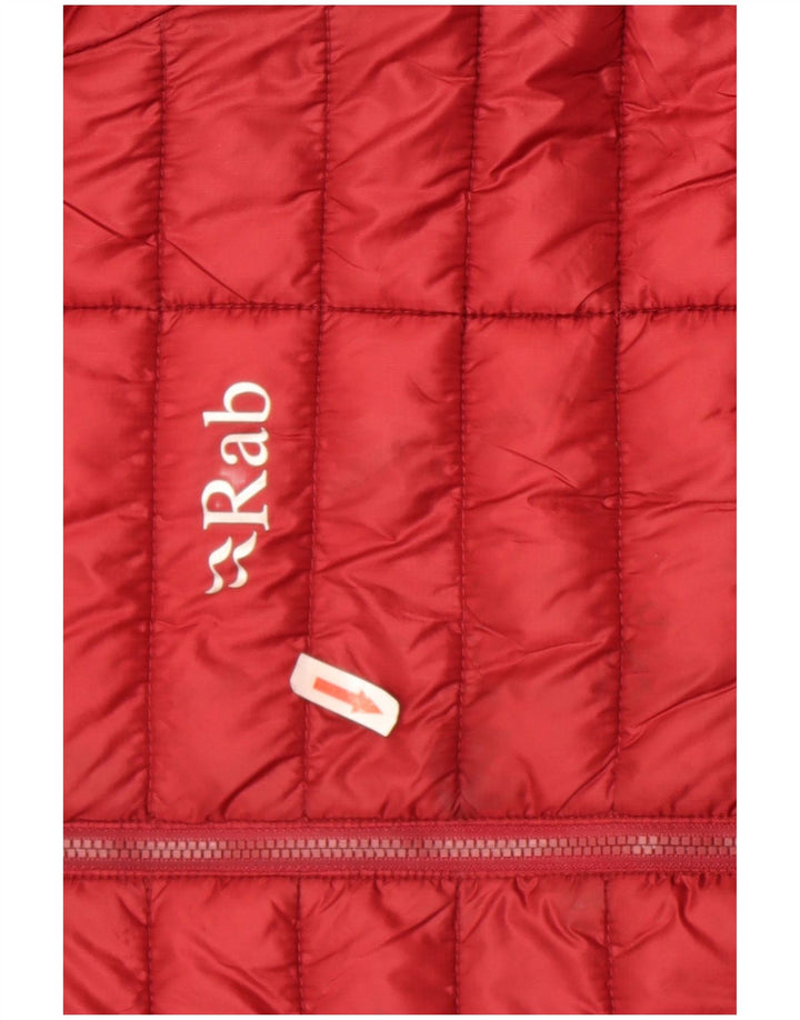 Rab Veste matelassée à capuche pour homme UK 38 Rouge moyen Polyamide