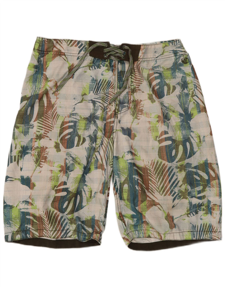 Fat Face Short de bain pour homme en polyester floral multicolore