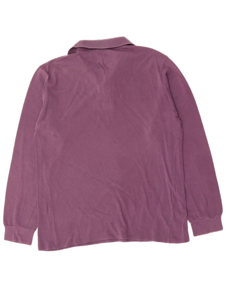 LACOSTE Polo à Manches Longues Homme Violet Moyen Coton