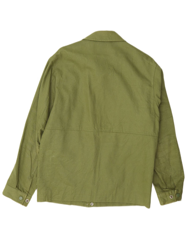 Zara Mens Bomber Jacket UK 36 Petit Vert Coton