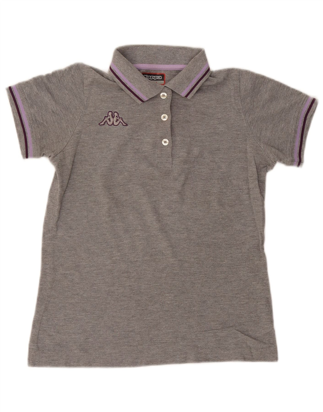 KAPPA Polo Femme UK 10 Petit Gris