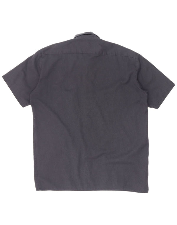 Dickies Chemise à manches courtes pour homme Large Bleu marine Polyester