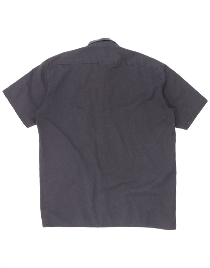 Dickies Chemise à manches courtes pour homme Large Bleu marine Polyester