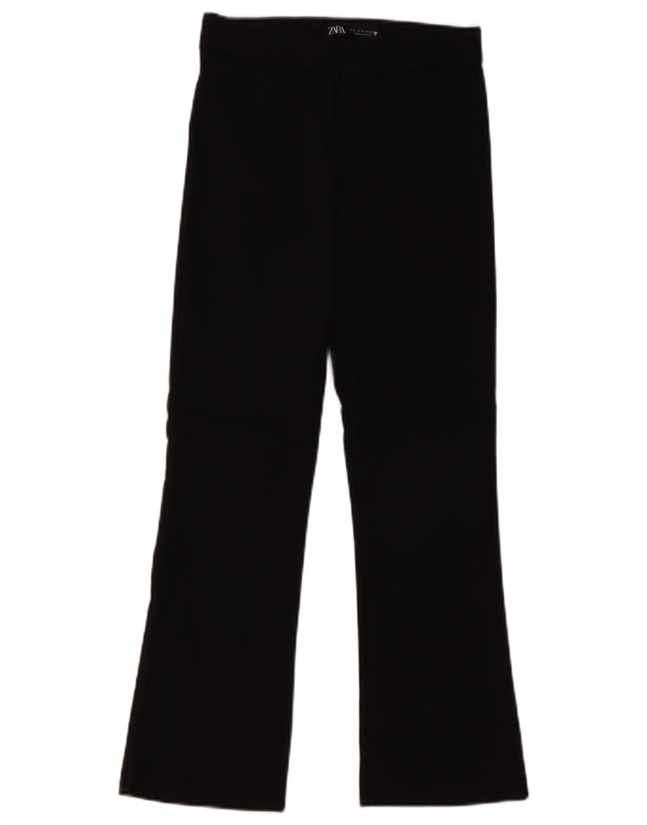 Zara Pantalon court évasé pour femme Medium W28 L25 Noir