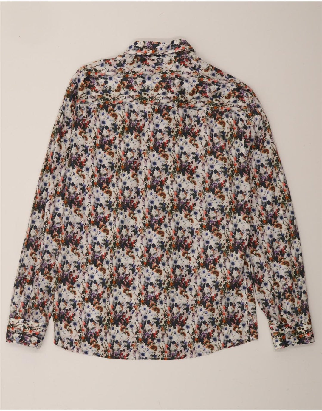 VINTAGE Chemise Homme Grand Floral Multicolore