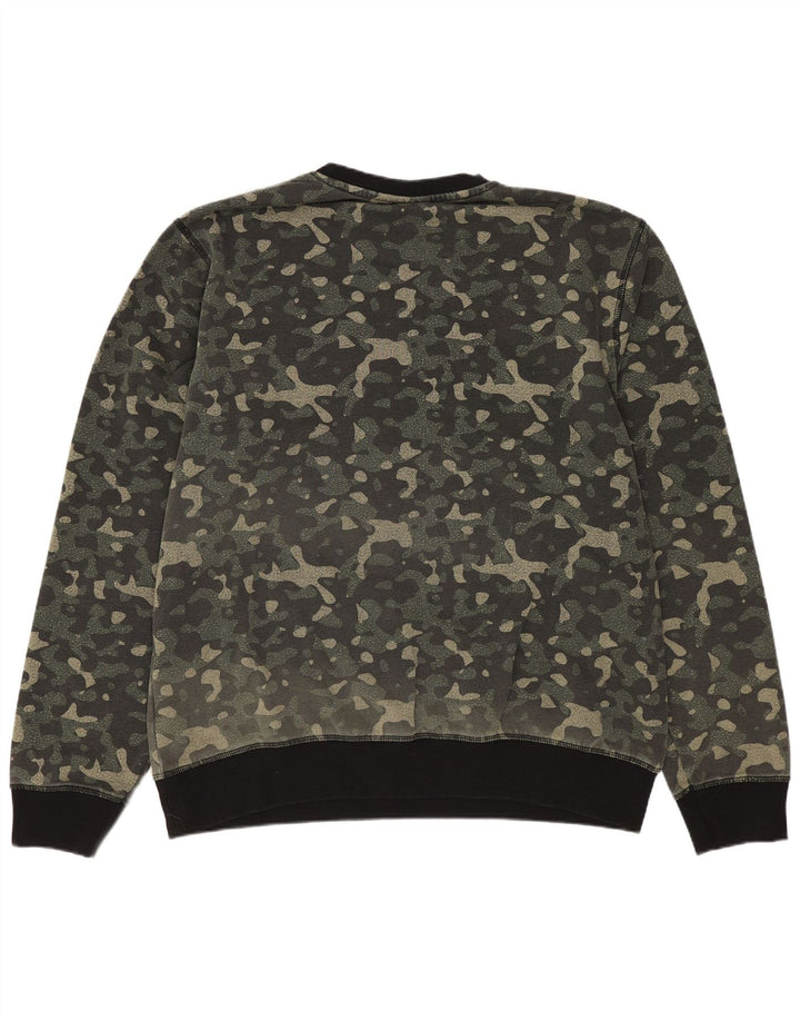 Fila Homme Graphic Sweatshirt Jumper XL Kaki Camouflage Coton