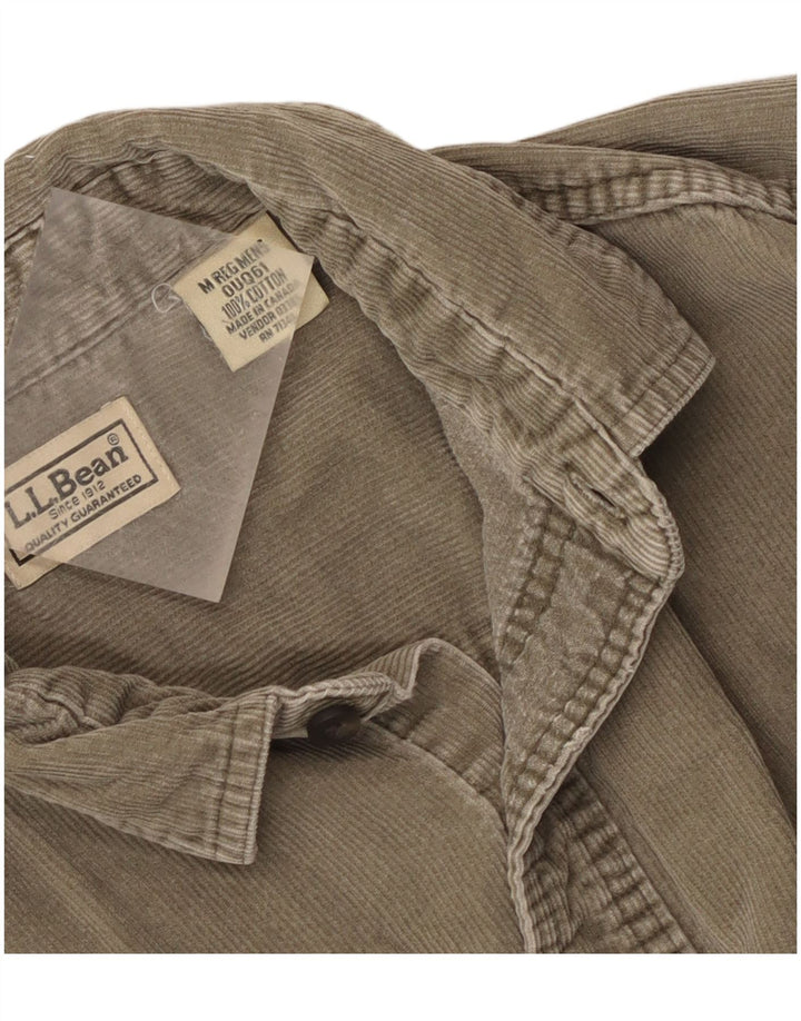 L.L.Bean Chemise Velours Côtelé Homme Coton Kaki Moyen