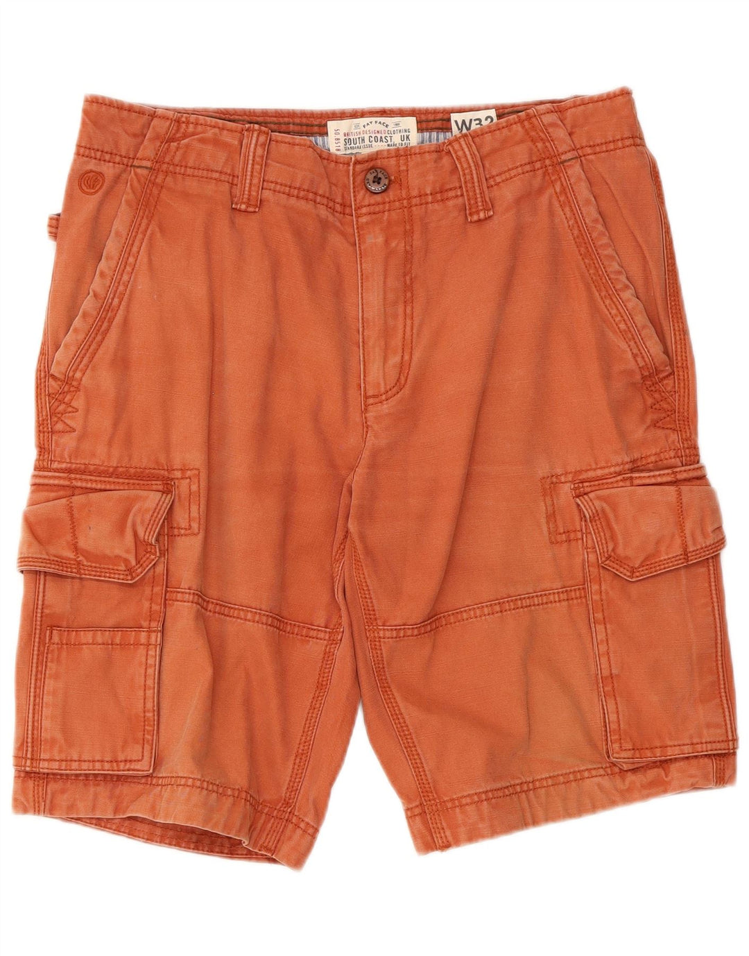 Fat Face Short Cargo Homme W32 Coton Orange Moyen