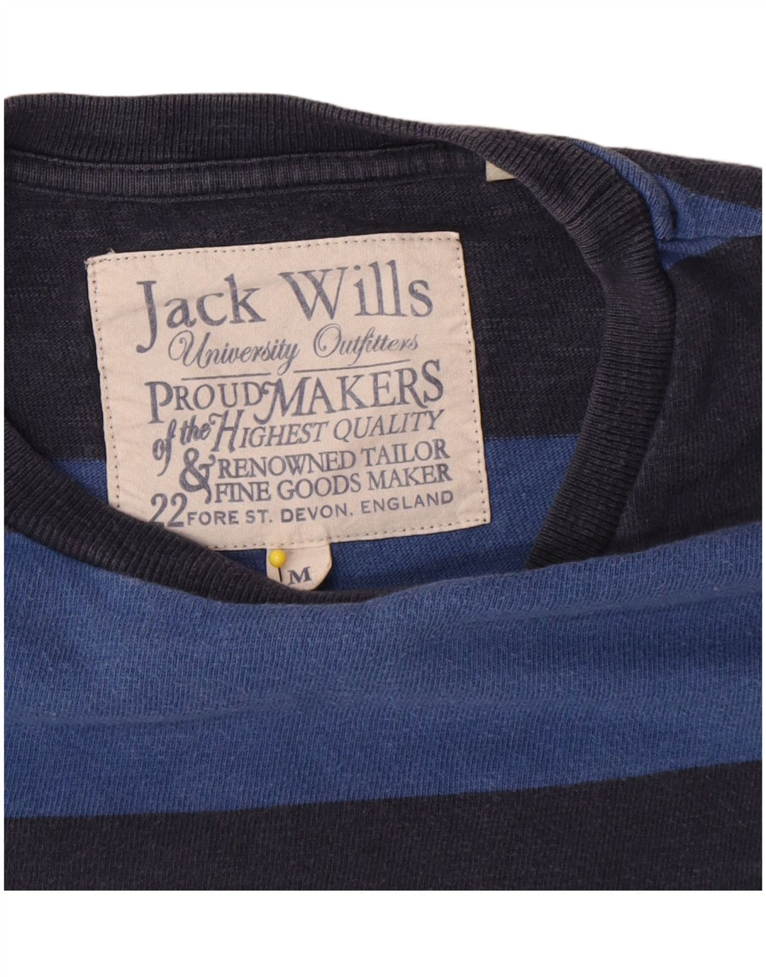 Jack Wills T-Shirt Homme Coton Rayé Bleu Marine Moyen