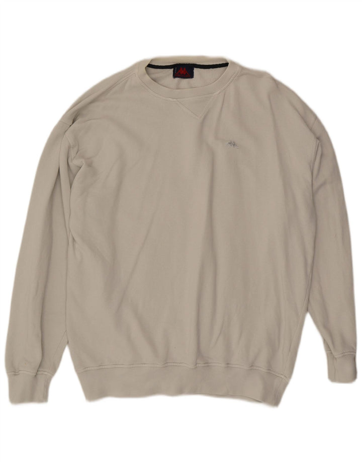 Kappa Sweat-shirt pour homme en coton blanc 2XL